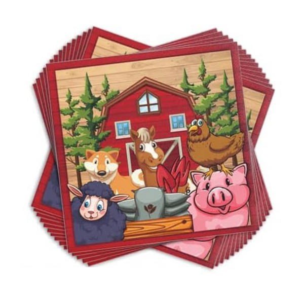 Farm Theme Birthday Party Paper Napkins Set