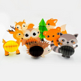 Load image into Gallery viewer, Woodland Animals Honeycomb Centerpieces Set
