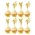 Load image into Gallery viewer, Gold Glitter Fairy Theme Cupcake Toppers Set