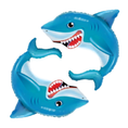 Load image into Gallery viewer, Happy Blue Shark Jumbo Foil Party Balloon
