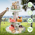 Load image into Gallery viewer, 3-Tier Jungle Animals Cupcake Stand