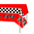 Load image into Gallery viewer, Checkered Race Car Tablecloth