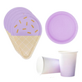 Load image into Gallery viewer, Ice Cream Theme Birthday Party Tableware Set (Purple)