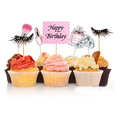 Load image into Gallery viewer, Glitter Makeup Cupcake Toppers Set