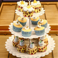 Load image into Gallery viewer, White Gold Crystal Cake Stands Set
