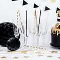 Load image into Gallery viewer, Golden Shimmer Paper Straws Set