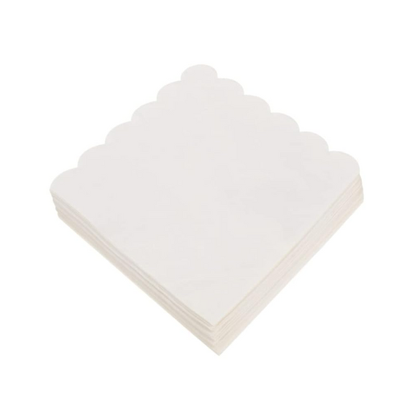 Bronzing White Hexagon Paper Napkins Set