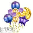 Load image into Gallery viewer, EID Moon and Star Helium Balloon Set - Gold Navy