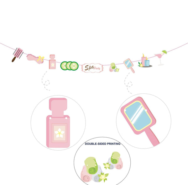 Spa Party Decoration Banner