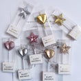 Load image into Gallery viewer, Metallic Heart-Star Shaped Candles