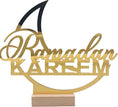 Load image into Gallery viewer, 3D Acrylic Crescent Moon Eid And Ramadans Desktop Decor