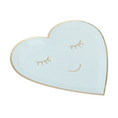 Load image into Gallery viewer, Baby Blue Heart-Shaped 9 Inch Paper Plates Set