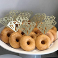 Load image into Gallery viewer, Glittery Gold Diamond Donut Toppers
