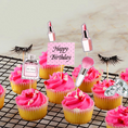 Load image into Gallery viewer, Glitter Makeup Cupcake Toppers Set