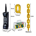 Load image into Gallery viewer, Retro Inflatable Party Pack: Boombox, Phone & Gold Chain!