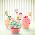 Load image into Gallery viewer, Candy Land Theme Party Cupcake Toppers Set