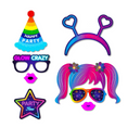 Load image into Gallery viewer, Glow in the Dark Neon Themed Photo Booth Props Set