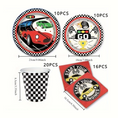 Load image into Gallery viewer, Racing Car Birthday Themed Tableware Set