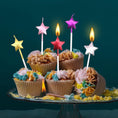Load image into Gallery viewer, Star Shaped Sparkler Candles Metallic