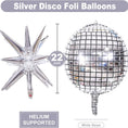 Load image into Gallery viewer, Giant Silver Disco Ball Balloon Set