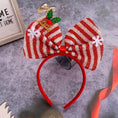 Load image into Gallery viewer, Christmas Red and Gold Bow Headband