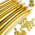 Load image into Gallery viewer, Chrome Long 260 Balloons (Gold)