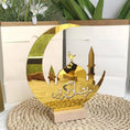Load image into Gallery viewer, 3D Acrylic Crescents Moon with Mosque Decoration