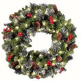 Load image into Gallery viewer, Christmas Pre-Lit Door Wreath 40cm
