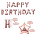 Load image into Gallery viewer, Happy Birthday Balloons Banner Set (Rose Gold)