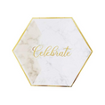 Load image into Gallery viewer, White Marble Pattern with Gold Stripe Tableware Set