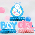Load image into Gallery viewer, Baby Gender Reveal Honeycomb Table Centerpieces Set