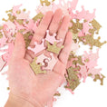 Load image into Gallery viewer, Gold & Pink Crown Confetti for Princess Birthday Party