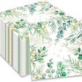 Load image into Gallery viewer, Eucalyptus Leaf Paper Napkins Set (Square)