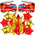 Load image into Gallery viewer, Fire Truck Birthday Party Balloons Garland