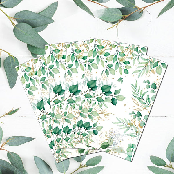Eucalyptus Leaf Paper Napkins Set (Rectangular)