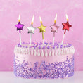 Load image into Gallery viewer, Star Shaped Sparkler Candles Metallic