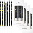 Load image into Gallery viewer, Black Gold Long Thin Birthday Candles