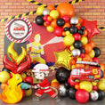 Load image into Gallery viewer, Fire Truck Birthday Party Balloons Garland