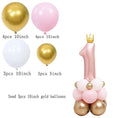 Load image into Gallery viewer, 1st Birthday Pink Number Balloons Decoration Set