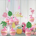 Load image into Gallery viewer, Flamingo Theme Cupcake Toppers Set