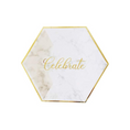 Load image into Gallery viewer, White Marble Pattern with Gold Stripe Tableware Set