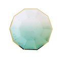 Load image into Gallery viewer, Green Ombre with Gold Foil Dots Tableware Set