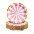Load image into Gallery viewer, Carousel Stripe Party Theme Tableware Set (Pink)