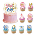 Load image into Gallery viewer, Boy or Girl Cake Cupcake Toppers Set