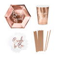 Load image into Gallery viewer, Bachelorette Party Rose Gold Dinnerware Set