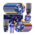 Load image into Gallery viewer, Galaxy Space Theme Party Tableware Set