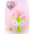 Load image into Gallery viewer, Mother's Day Love you Mom light Pink Green Balloon Flower arrangement