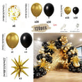 Load image into Gallery viewer, Black & Gold Balloon Garland