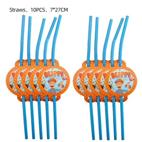 Blippi Straw Set - 6 pcs