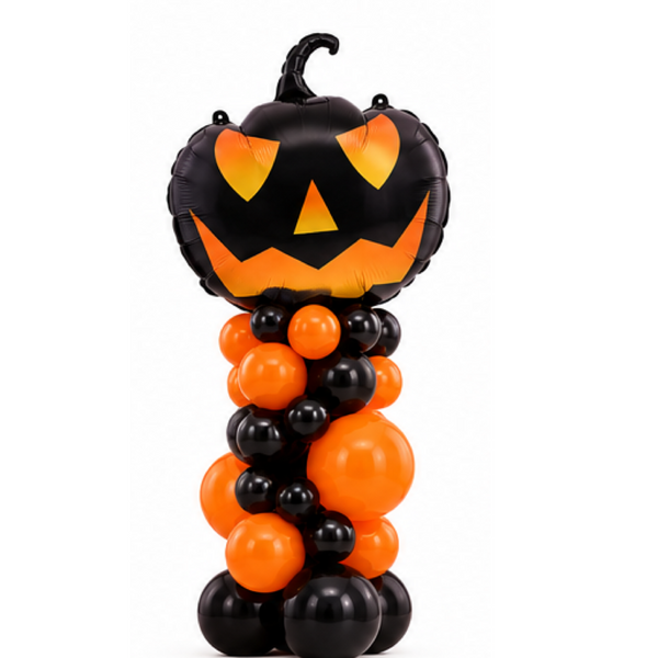 Spooky Pillar Scary Pumpkin